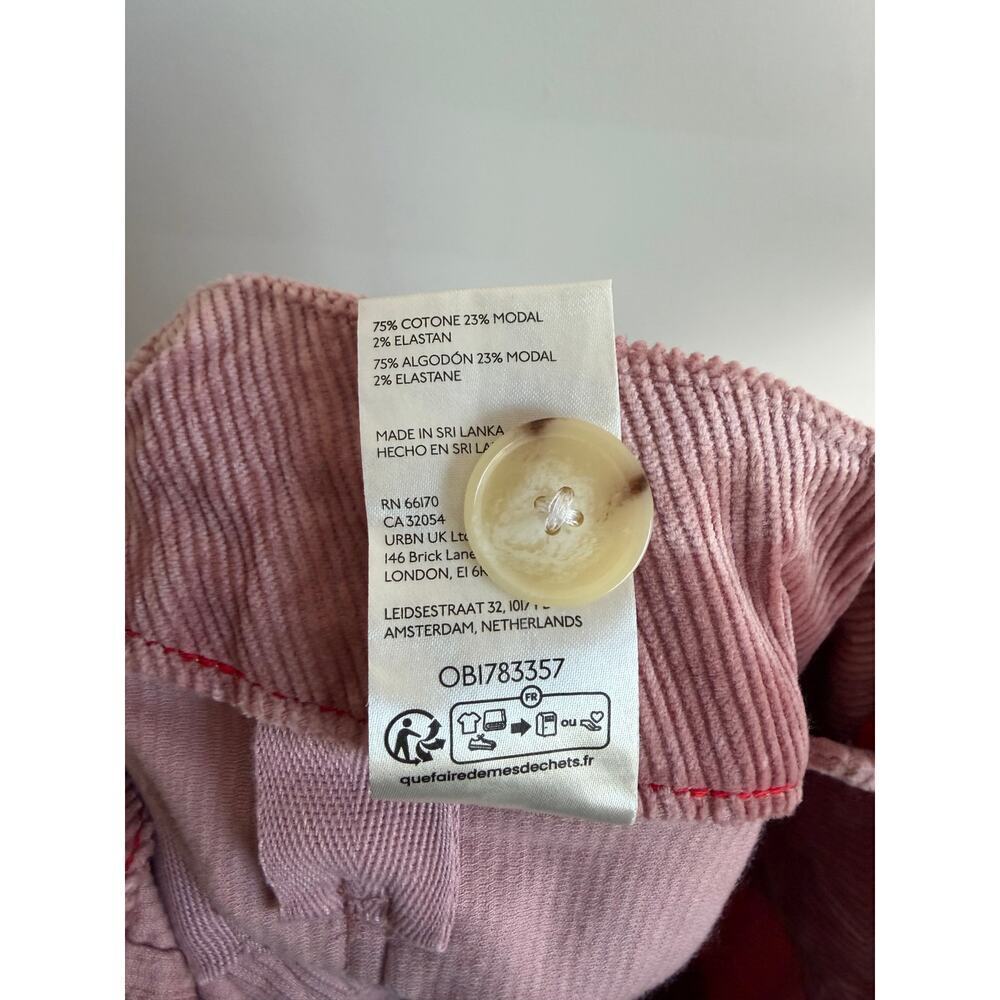 Maeve The Colette Corduroy Full-Length Wide-Leg Pants Light Pink Women's 33 Tall - Picture 4 of 11